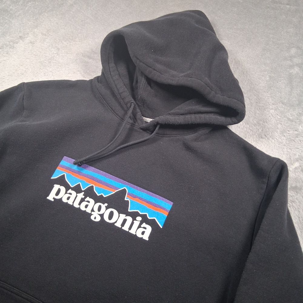 Patagonia Uprisal Hoodie Mens 2XL Black Hiking Outdoor Organic Fleece Sweatshirt